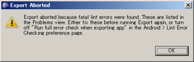 ExportAborted